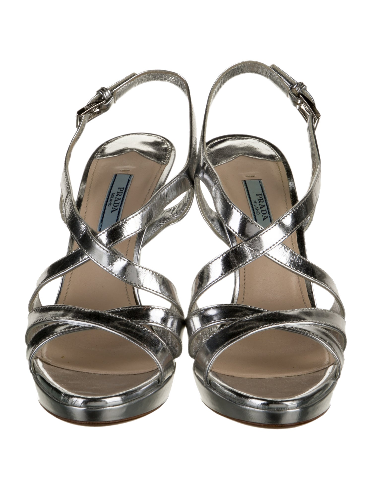 Prada Patent Leather Slingback Sandals